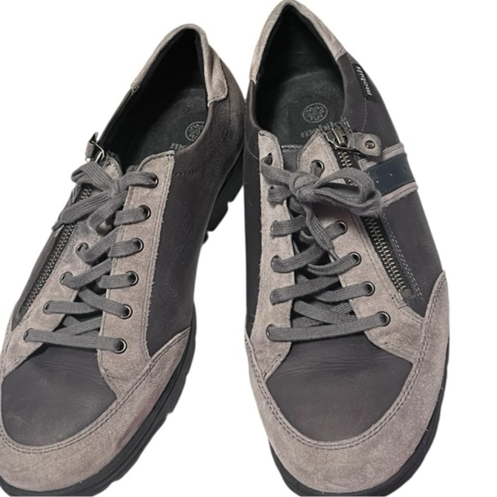 Mobils by Mephisto Men’s Kristof Lace-up Zippered Sneakers Gray Size 11